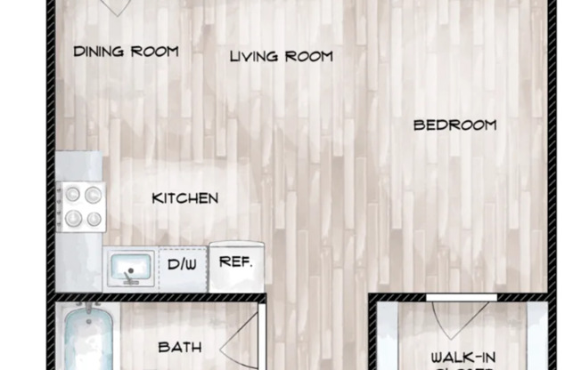 Studio, 1 bath, 324 sqft, $725