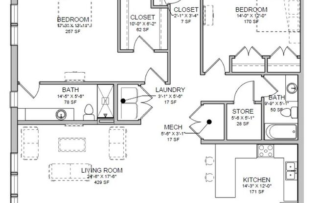 2 beds, 2 baths, 1,712 sqft, $2,095, Unit 13007 Montauk Court Unit 203 Raised Ranch B1712 HA1 On the View Corridor