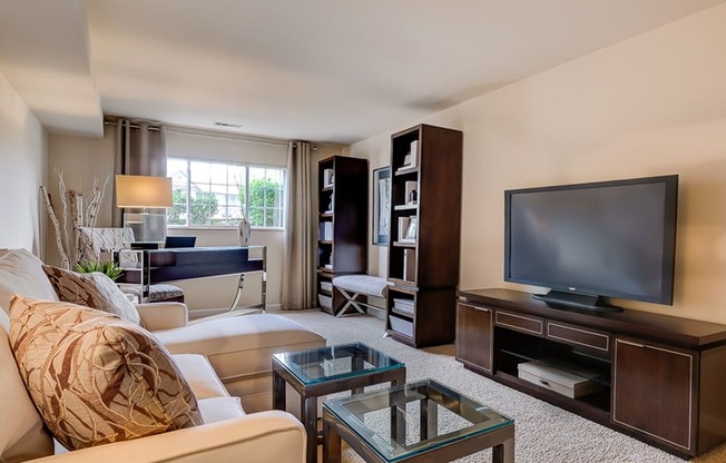 Large spacious living room at the villages at general grant apartments