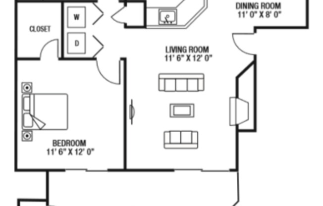 1 bed, 1 bath, 685 sqft, $1,385