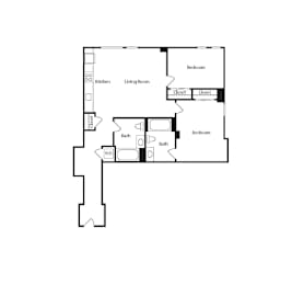 2 beds, 2 baths, 938 sqft, $4,614