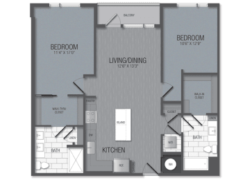 2 beds, 2 baths, 1,156 sqft, $2,754