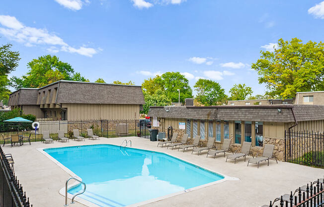 the swimming pool at our apartments