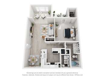 1 bed, 1 bath, 977 sqft, $1,619