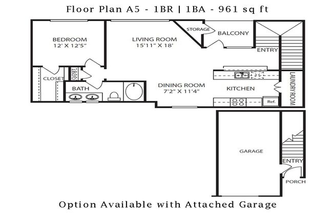 1 bed, 1 bath, 961 sqft, $1,640, Unit 721