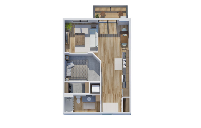 Studio, 1 bath, 640 sqft, $1,180, Unit 220