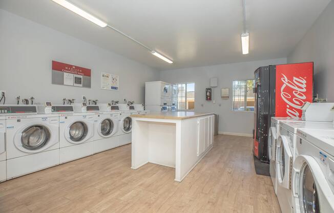 washers and dryers in the community laundry room