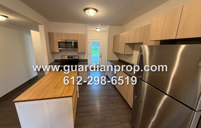 2024 Built Townhouse Available Now, Open Floor Plan, Stainless, Large 2 Car Garage