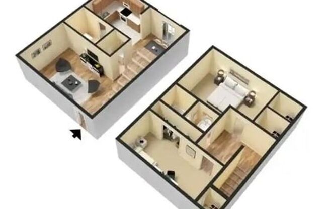 2 beds, 1.5 baths, 1,080 sqft, $1,395, Unit M3