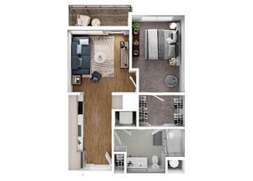 1 bed, 1 bath, 622 sqft, $2,853