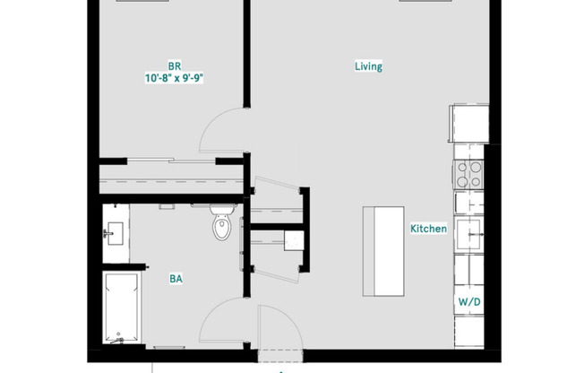 1 bed, 1 bath, 700 sqft, $1,525, Unit 212