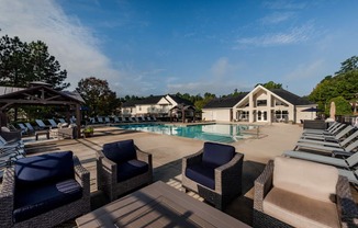 Swimming pool with lounge area