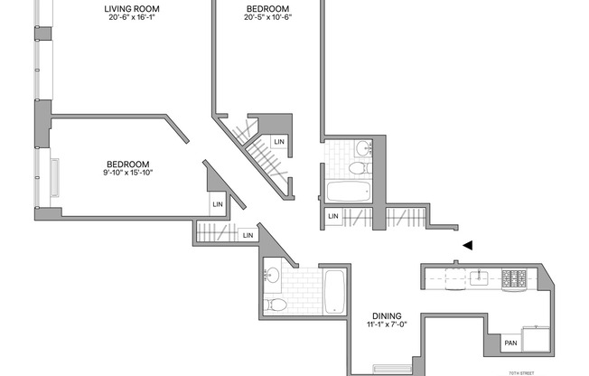 2 beds, 2 baths, $8,275, Unit 3O