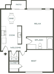 1 bed, 1 bath, 700 sqft, $1,659