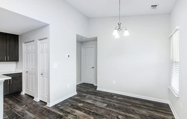 a room with a wooden floor
