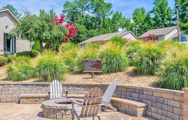 Beautiful community firepit at west winds townhomes