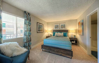 The Icon on Central Apartments in Phoenix, Arizona Model Bedroom