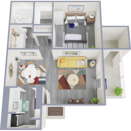 1 bed, 1 bath, 614 sqft, $1,179