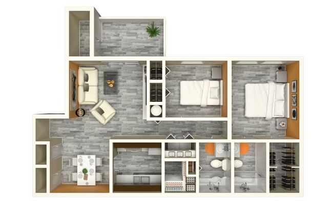 2 beds, 2 baths, 910 sqft, $1,421