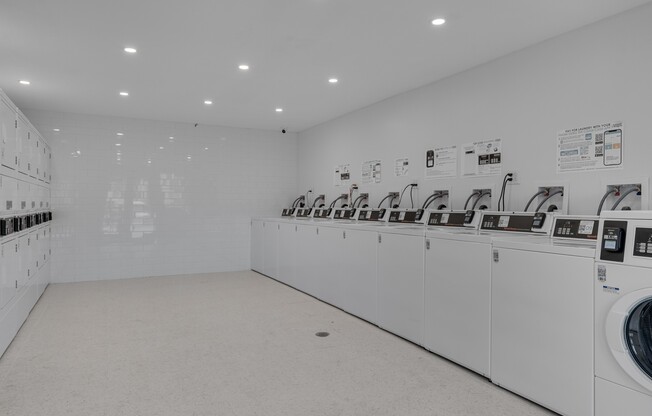 Elevate your routine at Crossings @ 501 Apartments with our state-of-the-art laundry facility, designed for convenience and efficiency. Enjoy a bright, spacious environment that makes chores a breeze. Join our community today!