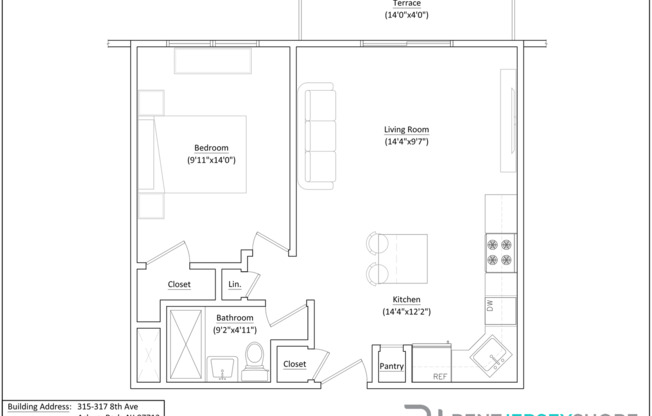 1 bed, 1 bath, 566 sqft, $2,123, Unit 214