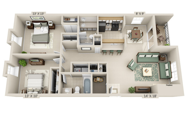 2 beds, 2 baths, 917 sqft, $1,575, Unit #1009