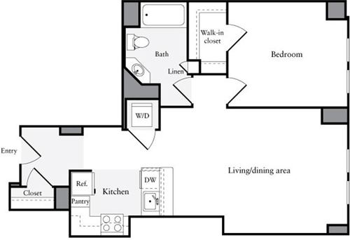 1 bed, 1 bath, 745 sqft, $3,635