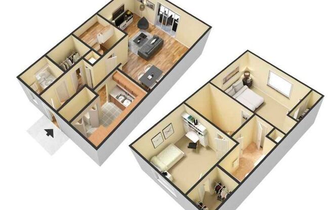 2 beds, 1.5 baths, 1,030 sqft, $1,950, Unit 068