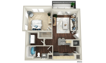 1 bed, 1 bath, 647 sqft, $1,259