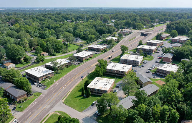 Ariel View of Emerald Crossing Apartments