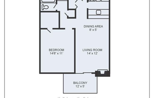 1 bed, 1 bath, 615 sqft, $1,395, Unit 203