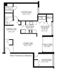 1 bed, 1 bath, 1,039 sqft, $1,535