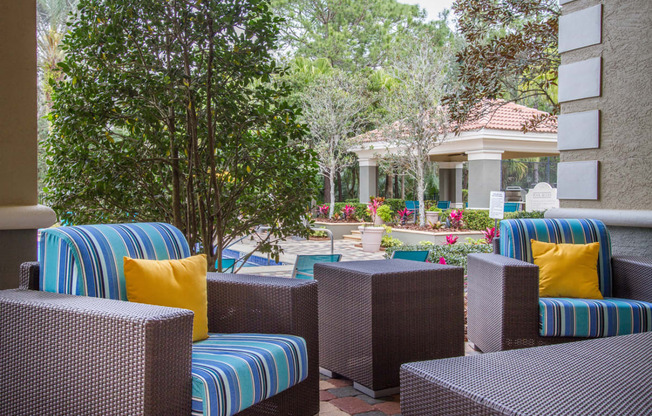 Outdoor Lounge at The Preserve at Tampa Palms Apartments in Tampa, FL
