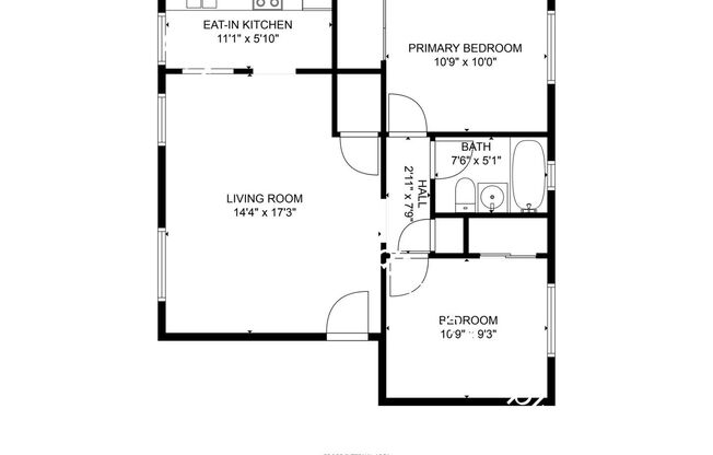 2 beds, 1 bath, 643 sqft, $945, Unit B01