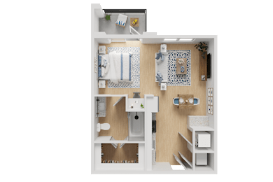 Studio, 1 bath, 528 sqft, $1,808