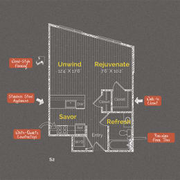 Studio, 1 bath, 587 sqft, $2,293