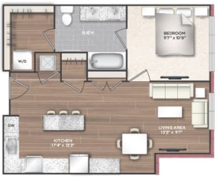 1 bed, 1 bath, 714 sqft, $2,095