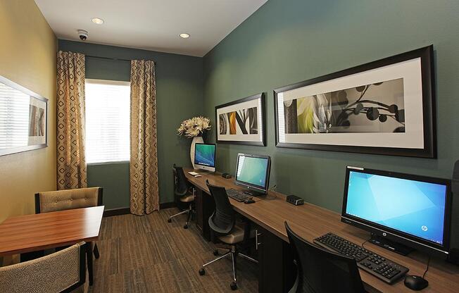 a room filled with furniture and a flat screen tv