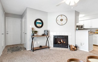 Living Area with Fireplace