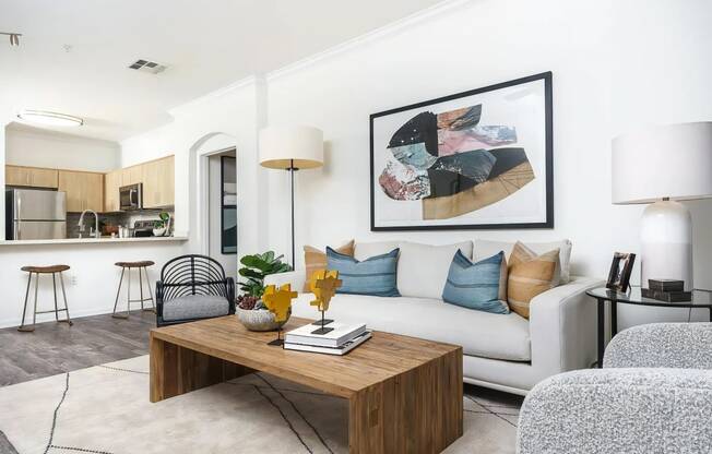 Breakfast Bar Connecting Kitchen and Living Areas