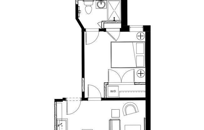 1 bed, 1 bath, 508 sqft, $1,410, Unit 221