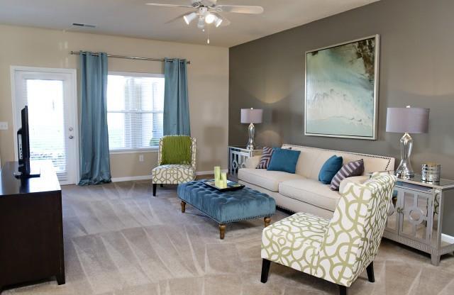 Living Room at Northridge Crossing Apartments in Raleigh NC