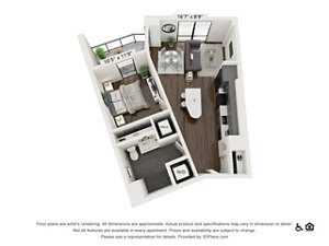 1 bed, 1 bath, 697 sqft, $2,165