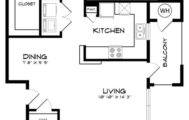 2 beds, 2 baths, 971 sqft, $1,320