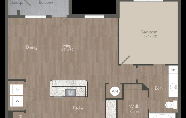 1 bed, 1 bath, 833 sqft, $1,531