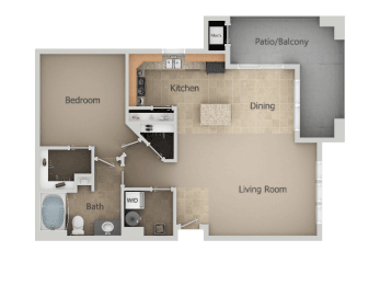 1 bed, 1 bath, 796 sqft, $1,620