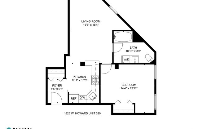 1 bed, 1 bath, 580 sqft, $1,775, Unit 320