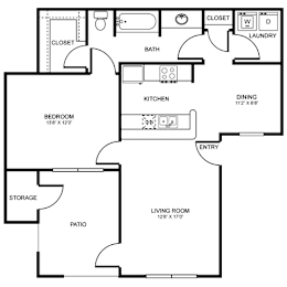 1 bed, 1 bath, 762 sqft, $1,253