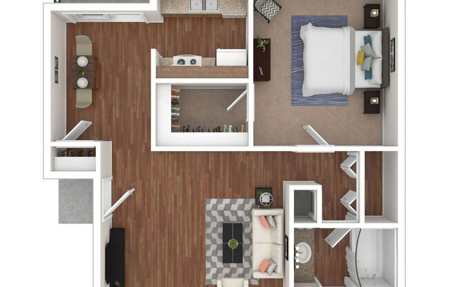 1 bed, 1 bath, 694 sqft, $750