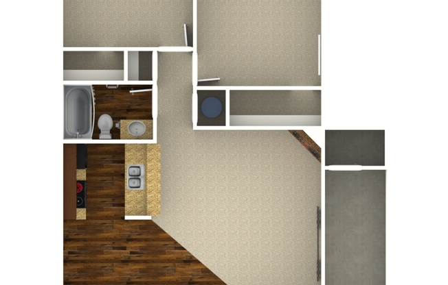 2 beds, 1 bath, 840 sqft, $1,646